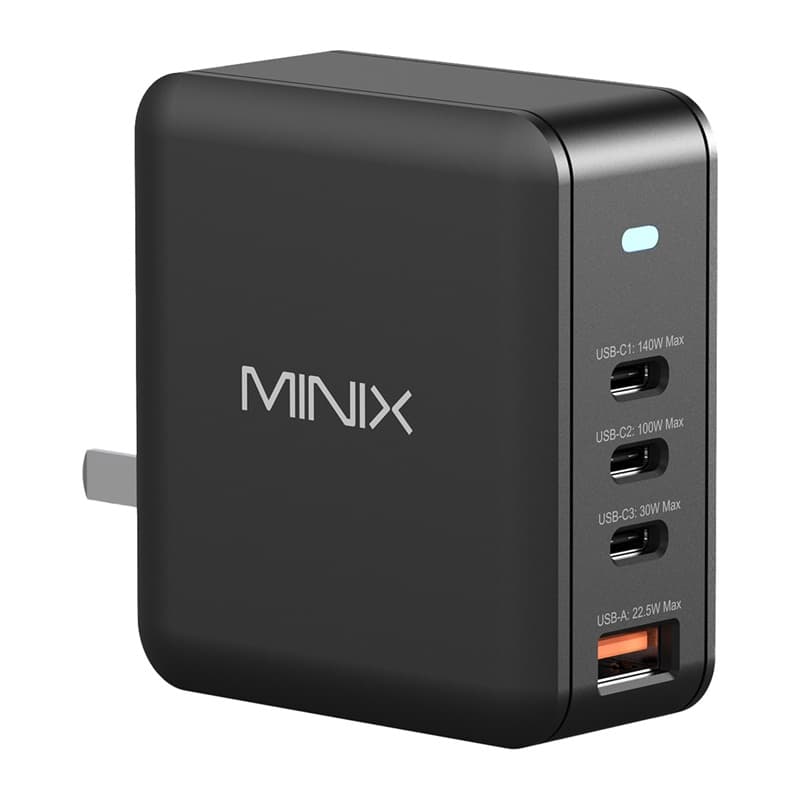 Minix P165 GaN Stenski Polnilnik, 3x USB-C, 1x USB-A