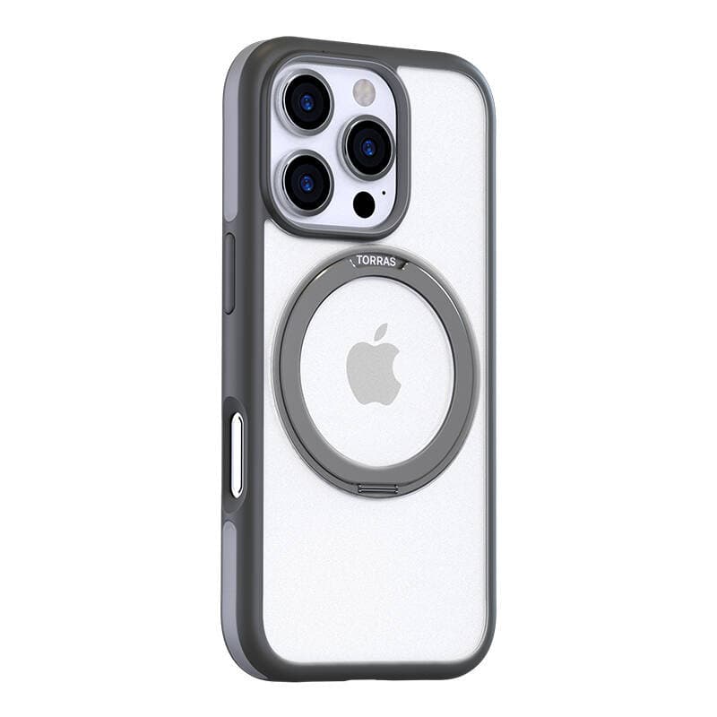 Torras Ostand R Fusion etui za iPhone 16 Pro (siv)