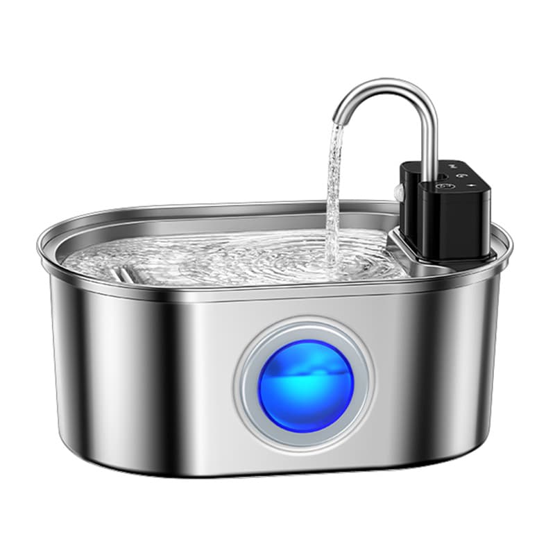 Brezžična fontana za pse in mačke Rojeco, 3,2 l, nerjaveče jeklo