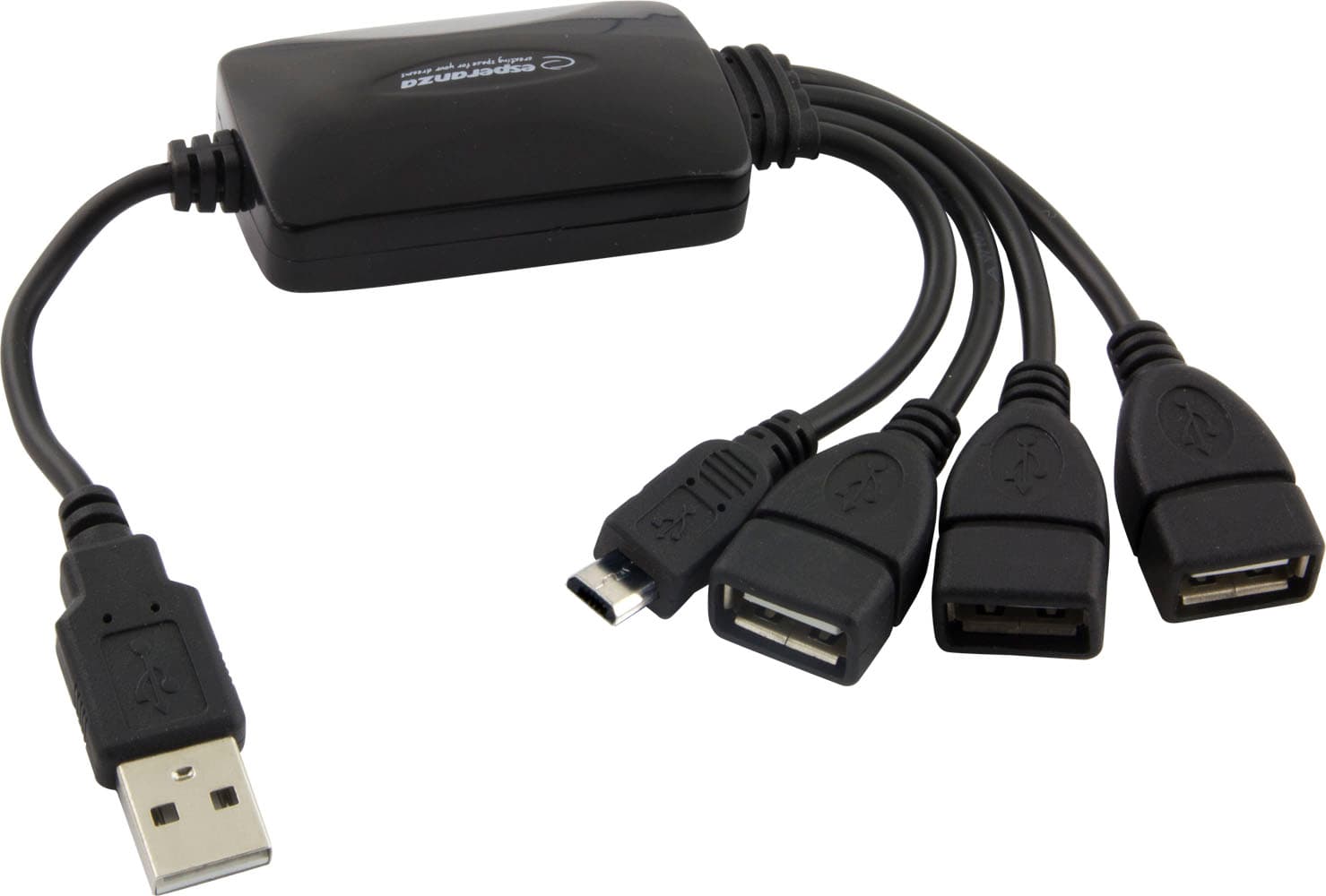 Esperanza USB 2.0 Hub, 3x USB + 1x Micro USB (EA158)