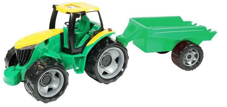 Traktor LENA s prikolico, 90 cm, zeleni