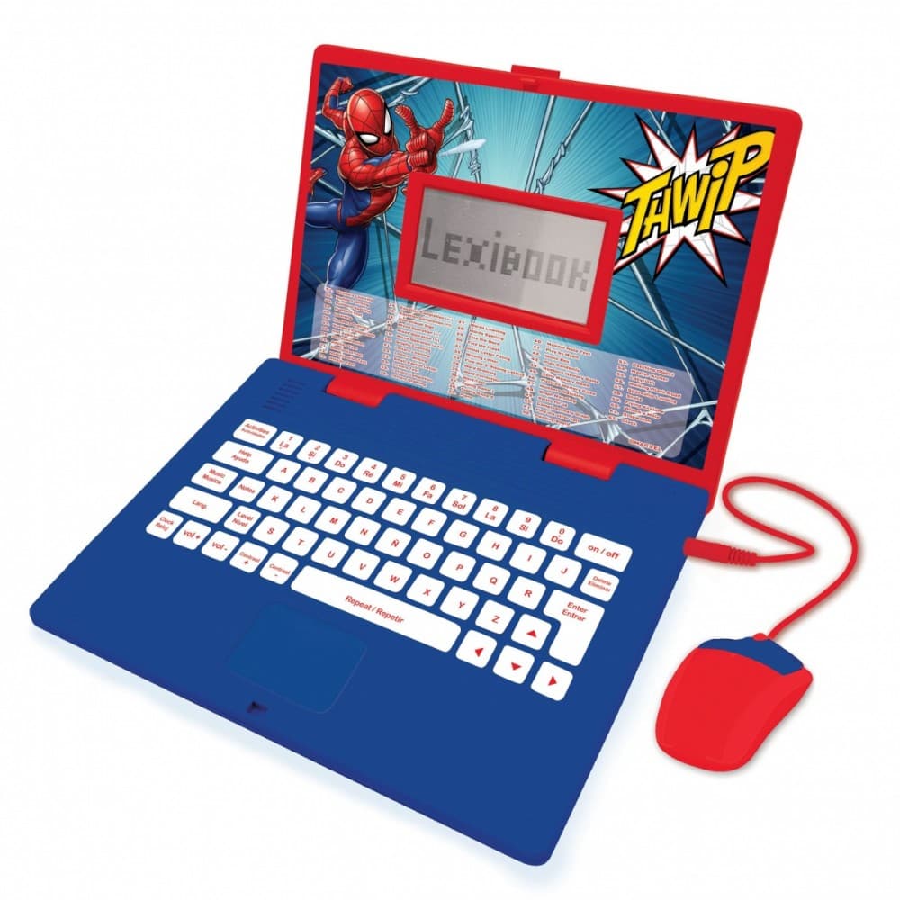 LEXIBOOK Spider-Man Dvojezični izobraževalni prenosnik (124 aktivnosti)
