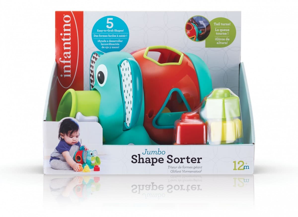 B KIDS Sorter za oblike - slon z lesenimi kl(o)ci