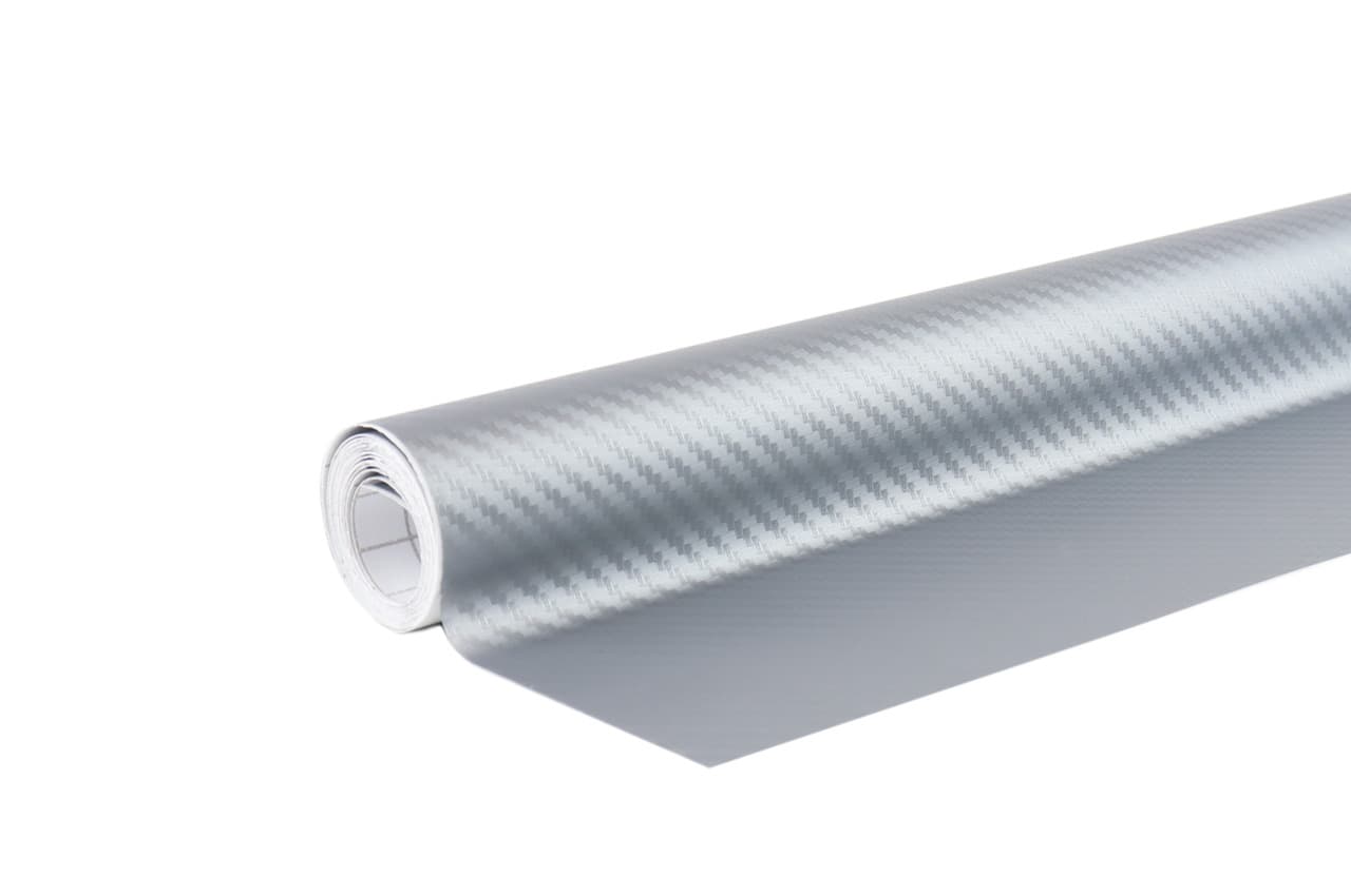 AMiO Carbon folija, srebrna 3D 30cm x 150cm