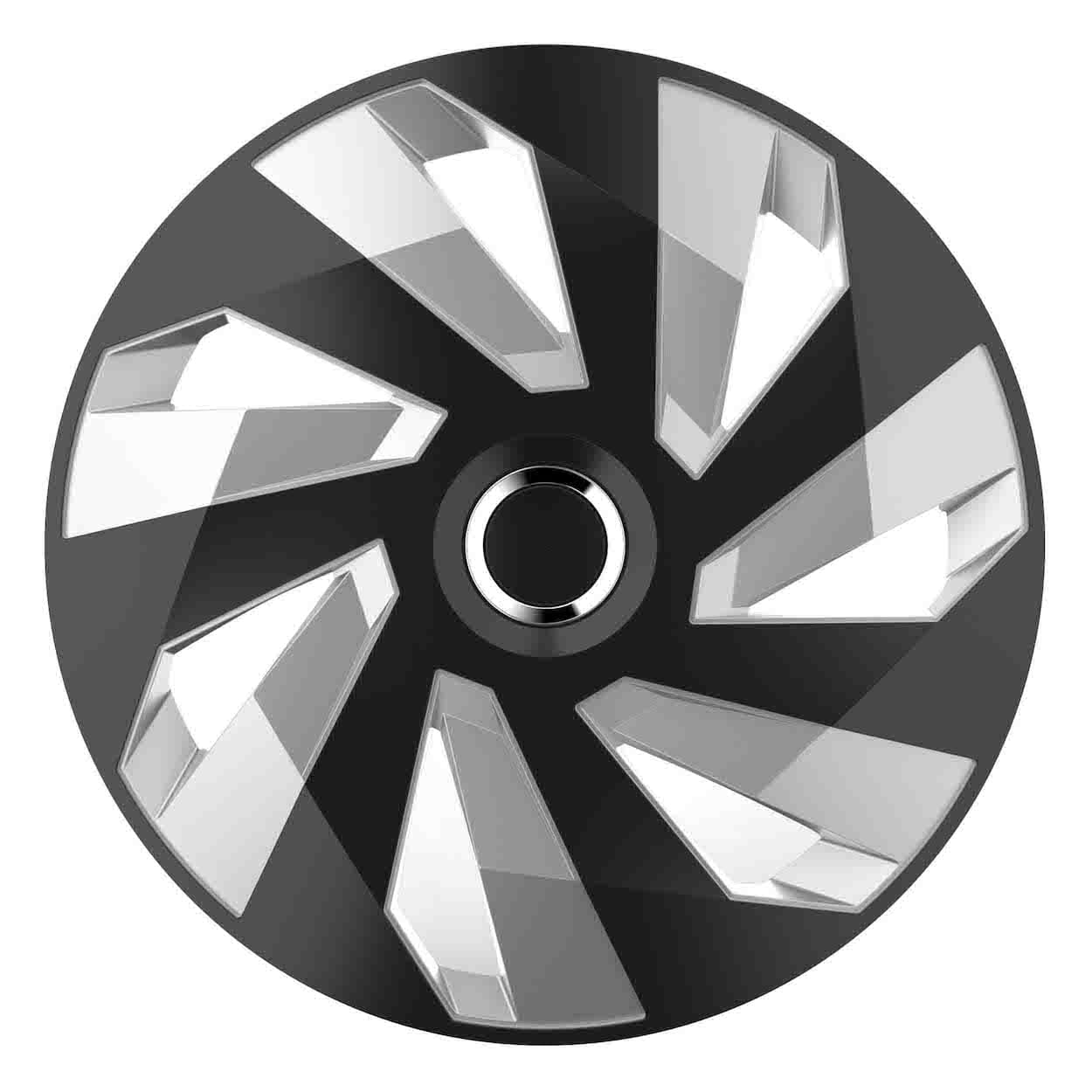 VERSACO pokrov platišča Vector RC, črno-srebrn, 15"