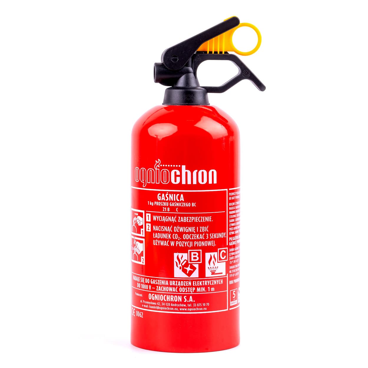 Prašni gasilnik OGNIOCHRON GP-1 BC (1kg) - brez obešalnika