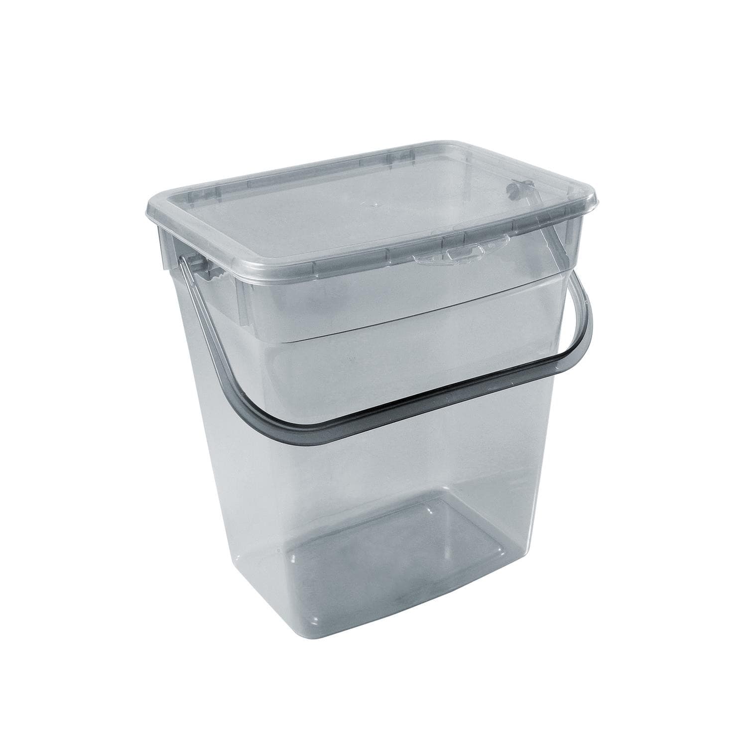 Posoda za pralni prašek Plast Team, 10L, transparentno siva