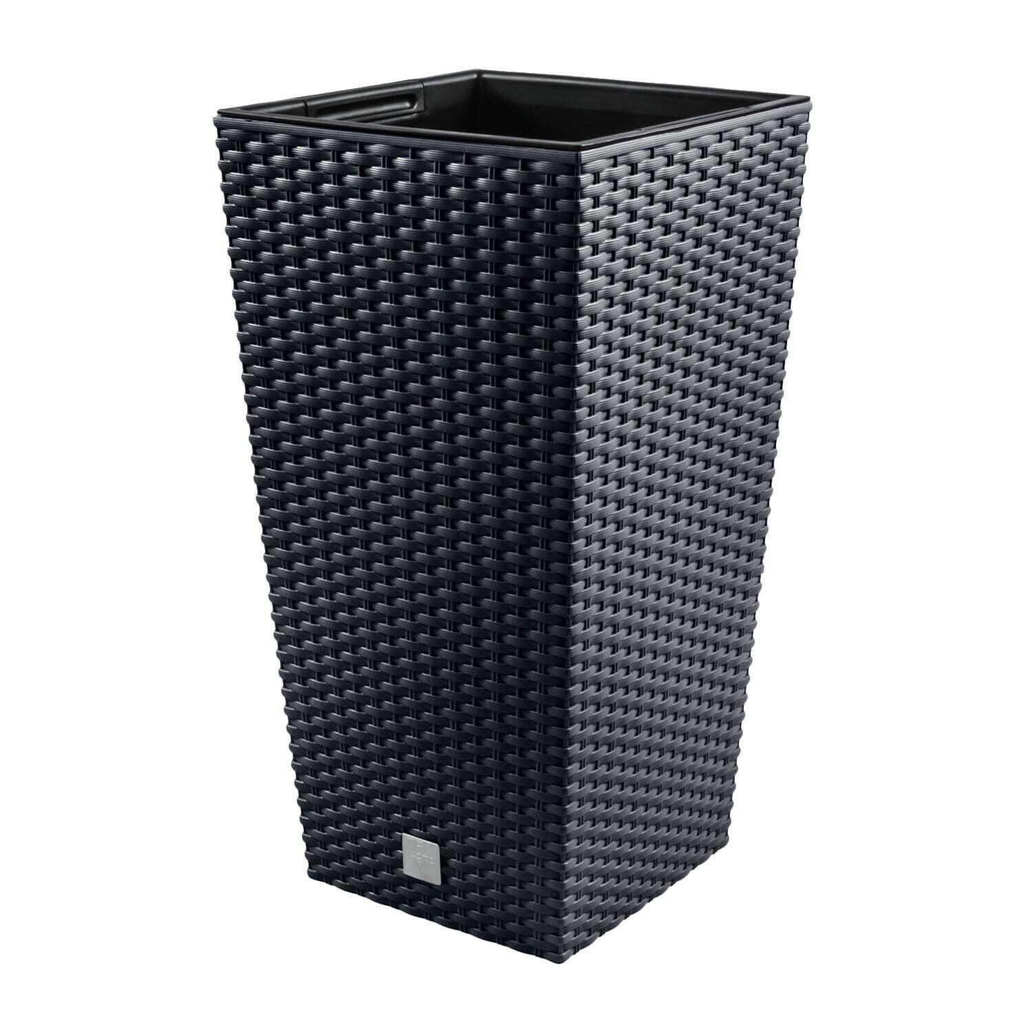 Dvolična cvetlična posoda Rato Square 22,5 cm, antracit