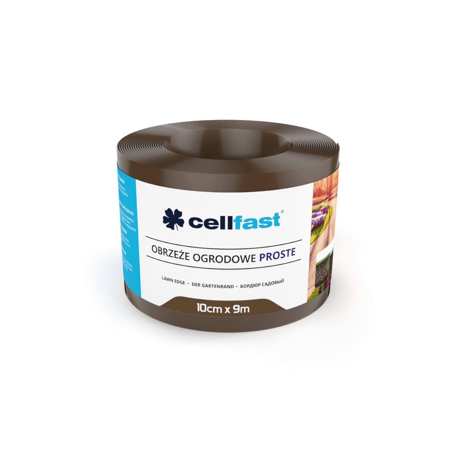 Cellfast 10 cm x 9 m, rjava ravna vrtna robna deska