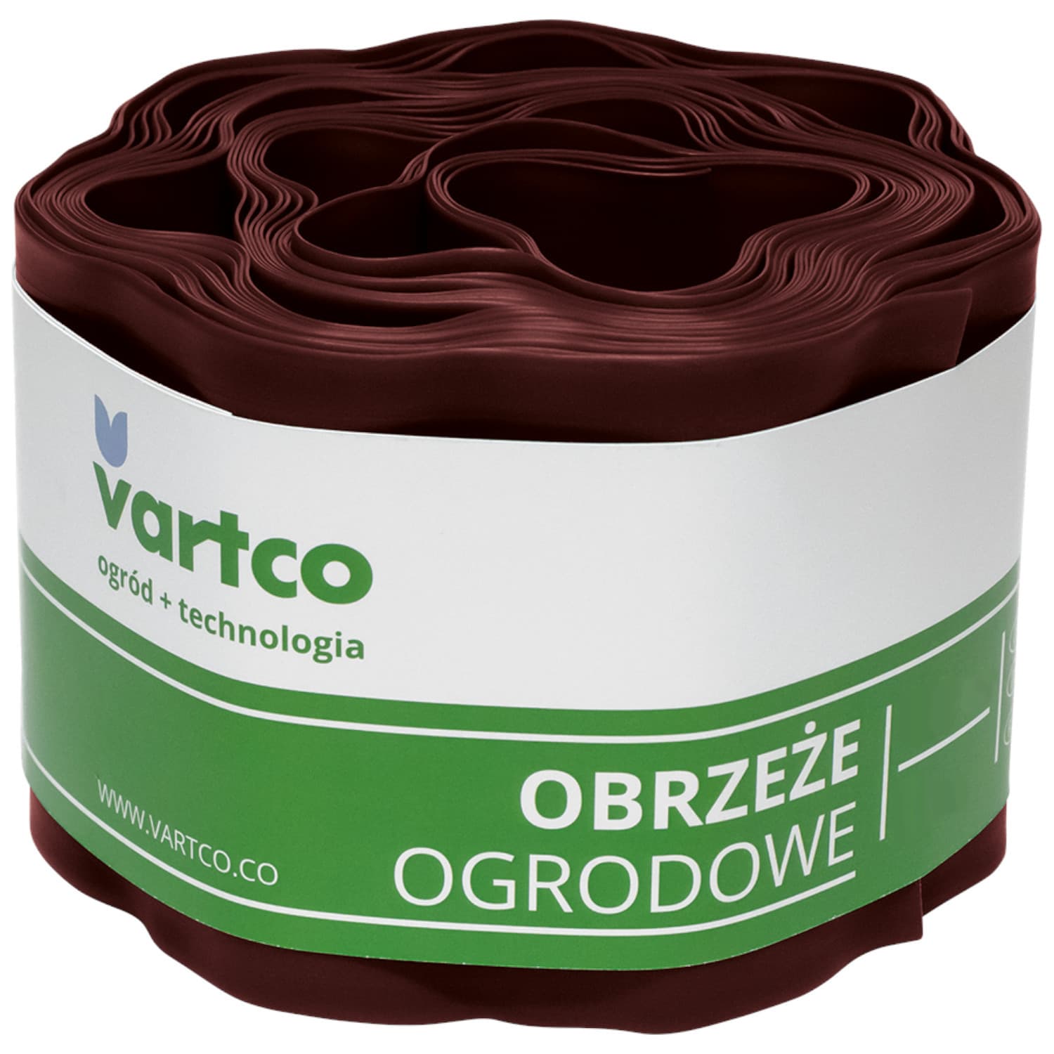 Vartco vrtno obrobo, valovita, 20 cm x 9 m, rjava