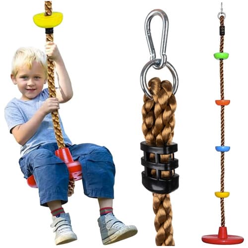 KRUZZEL Gugalnica z vrvjo za plezanje, 2w1 vrv in sedalo, do 100kg, 25367