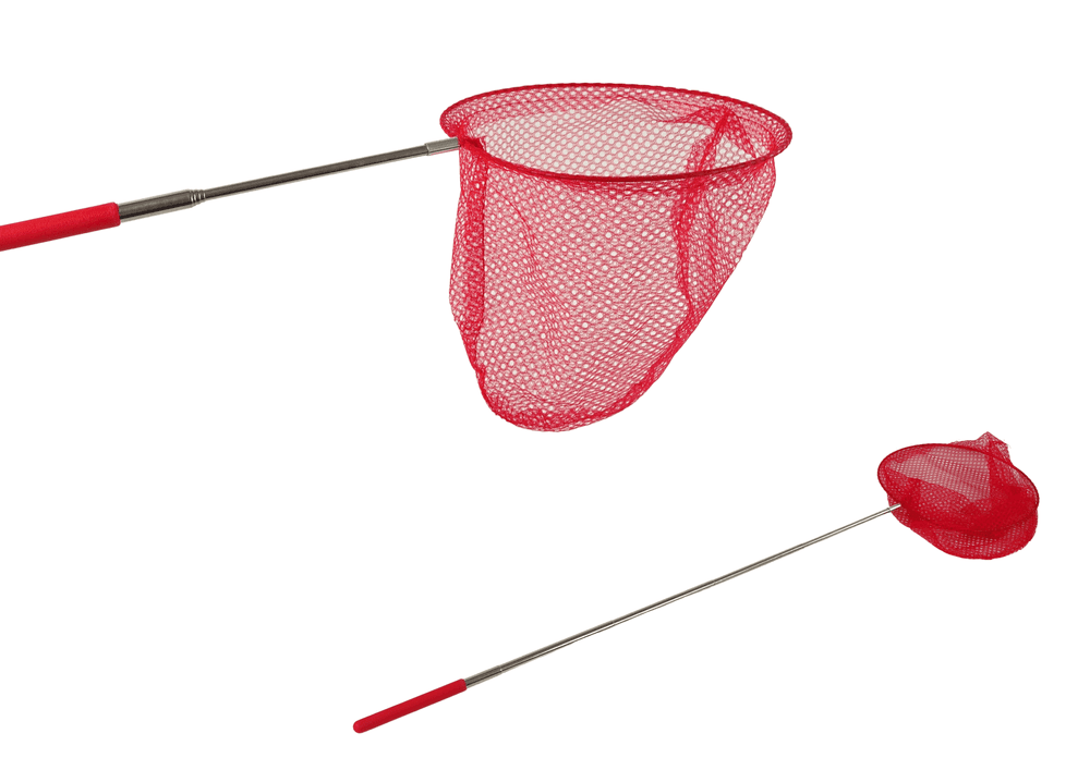 Rdeča teleskopska mrežica za metulje in žuželke LEAN TOYS, 85 cm