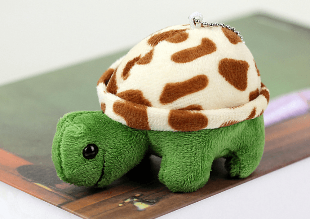Plisani Želvica LEAN TOYS 10 cm, rjava, obesek