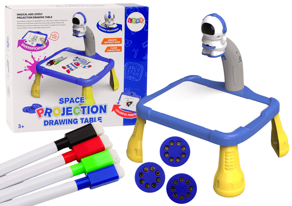 Projekcijski projektor za risanje LEAN TOYS - namizni, vesoljski motiv