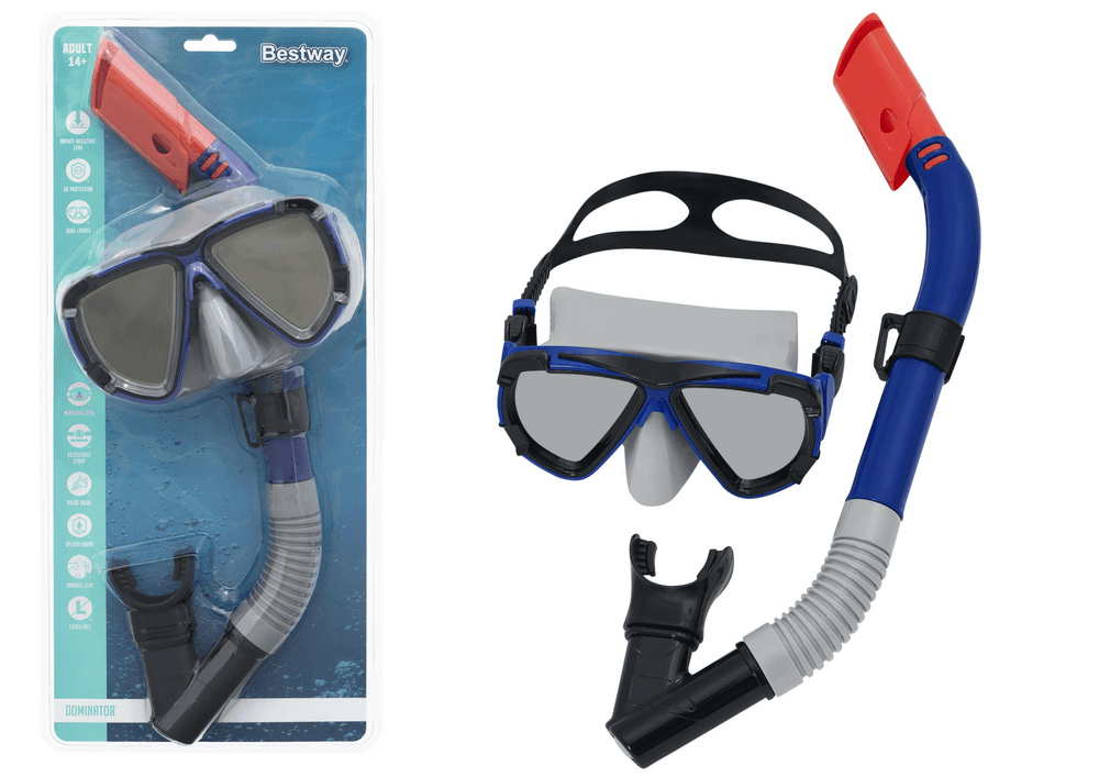 Komplet za potapljanje (maska + dihalka) Bestway, črn