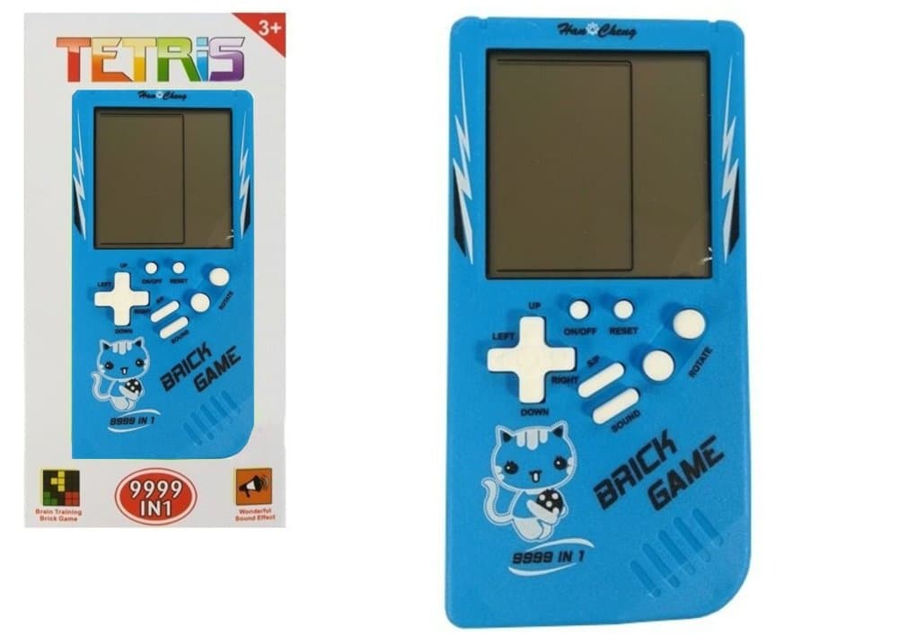 LEAN TOYS Elektronska igra Tetris Brick Game, modra