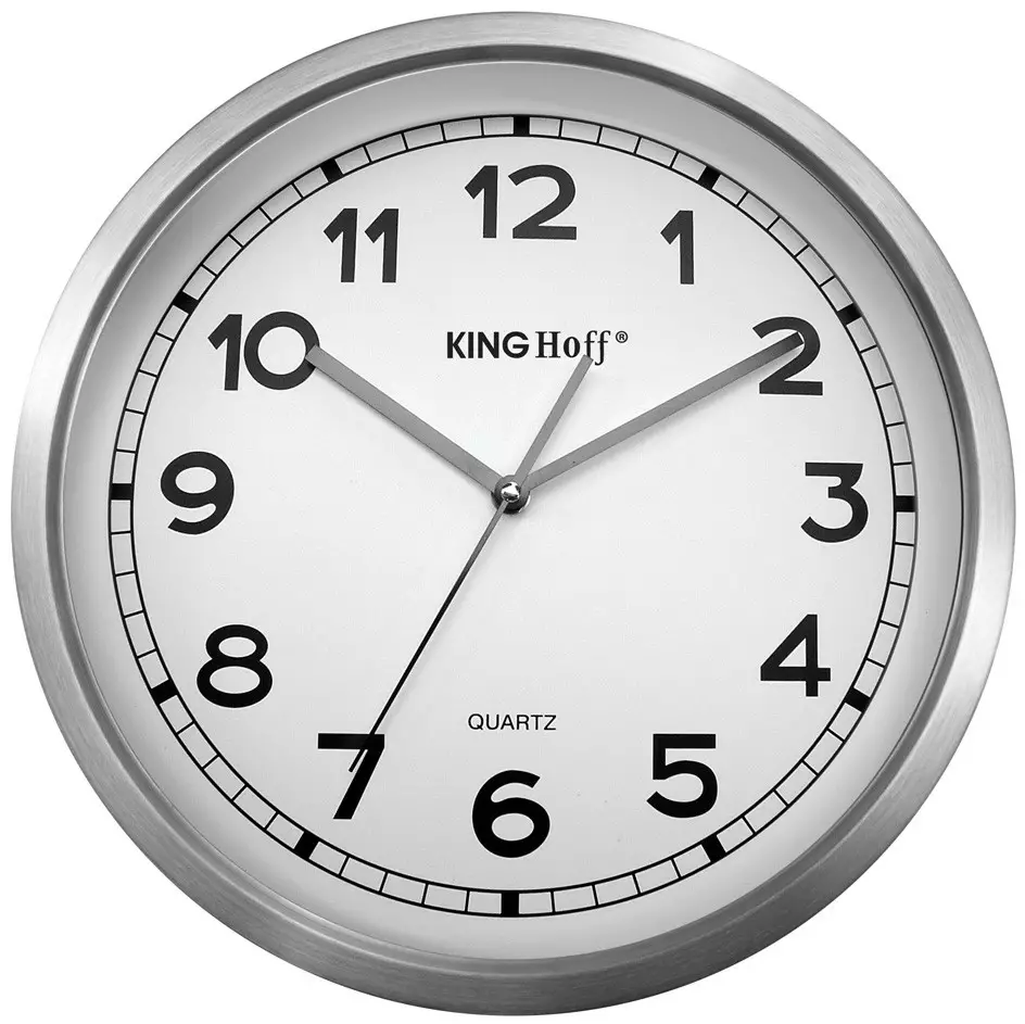 Stenska ura King Hoff, nerjavno jeklo, Ø 34 cm