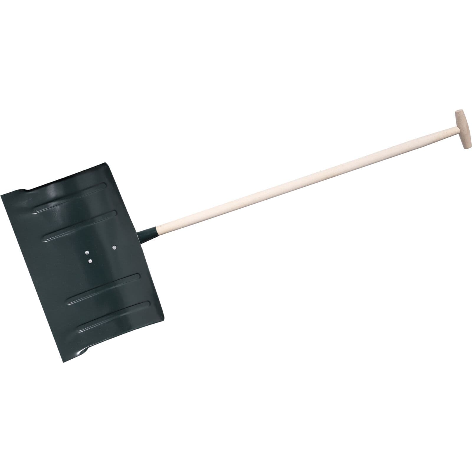 Snežna lopata, 480 mm, širina 310 mm, kovinska, leseni ročaj