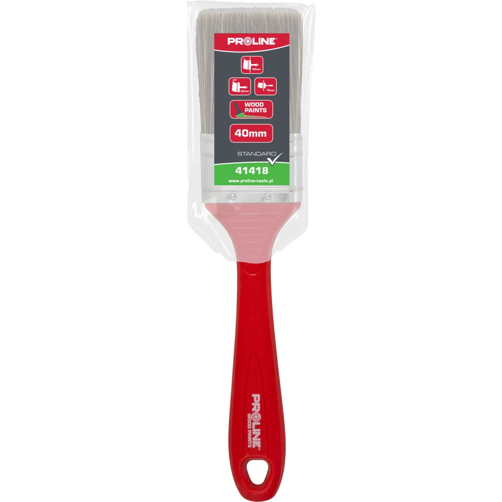 Proline Pędzel płaski standard 40mm, plastičen ročaj, za les