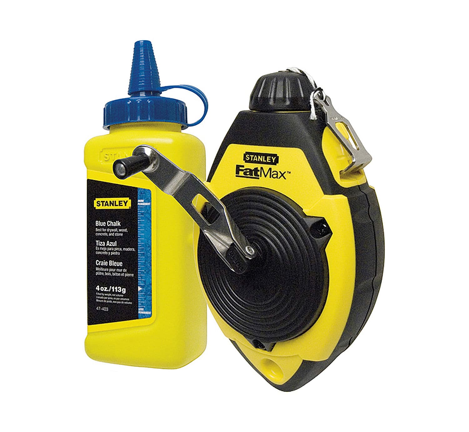 Set Stanley: Krede za trasirko 115g (modra) + Črni marker