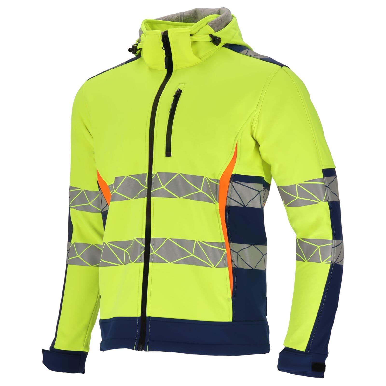 Signalna softshell jakna Lahti Pro, rumeno-modra, S