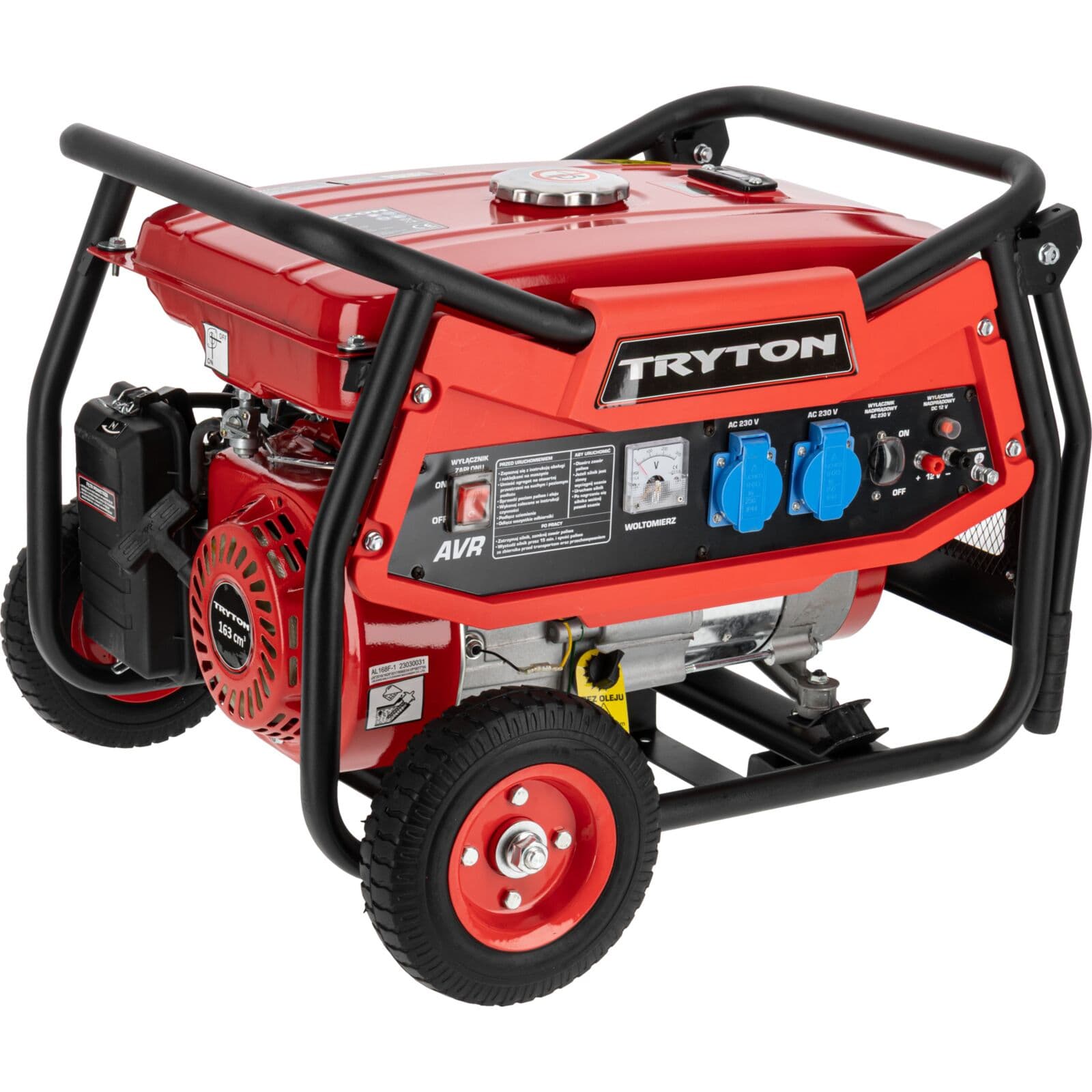 Tryton agregat 2000W, AVR, 2x230V, 12V, s kolesi