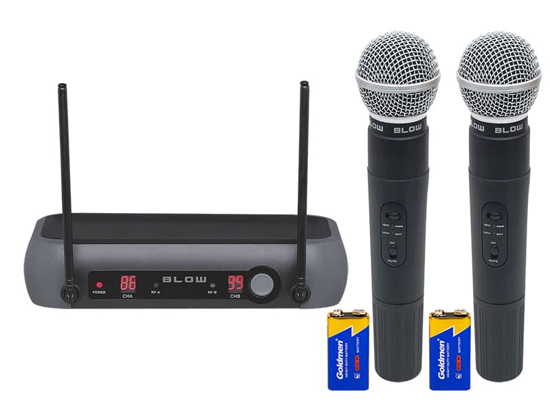Brezžični mikrofon Blow prm902, 2 mikrofona
