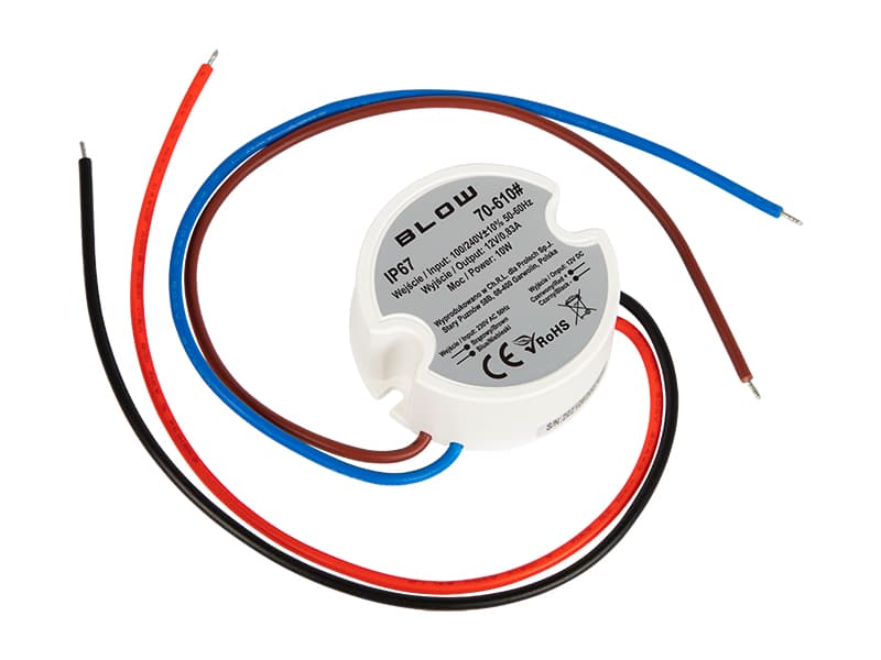 Blow 10W impulsni napajalnik, 12V, IP67, plastični