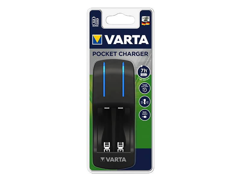 Mini polnilnik Varta Pocket Charger z 2x AA 2100mAh