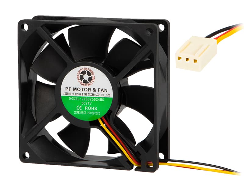 Blow Ventilator, 80x25mm, 24V DC, drsni ležaj