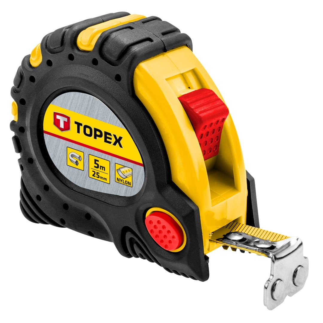 TOPEX Jekleni metrični trak 5 m x 25 mm z magnetom