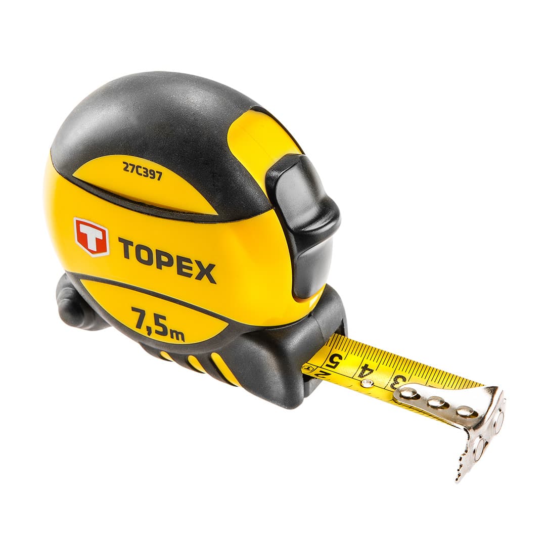 Zložljiva jeklena merilna traka 7,5 m x 25 mm, TOPEX