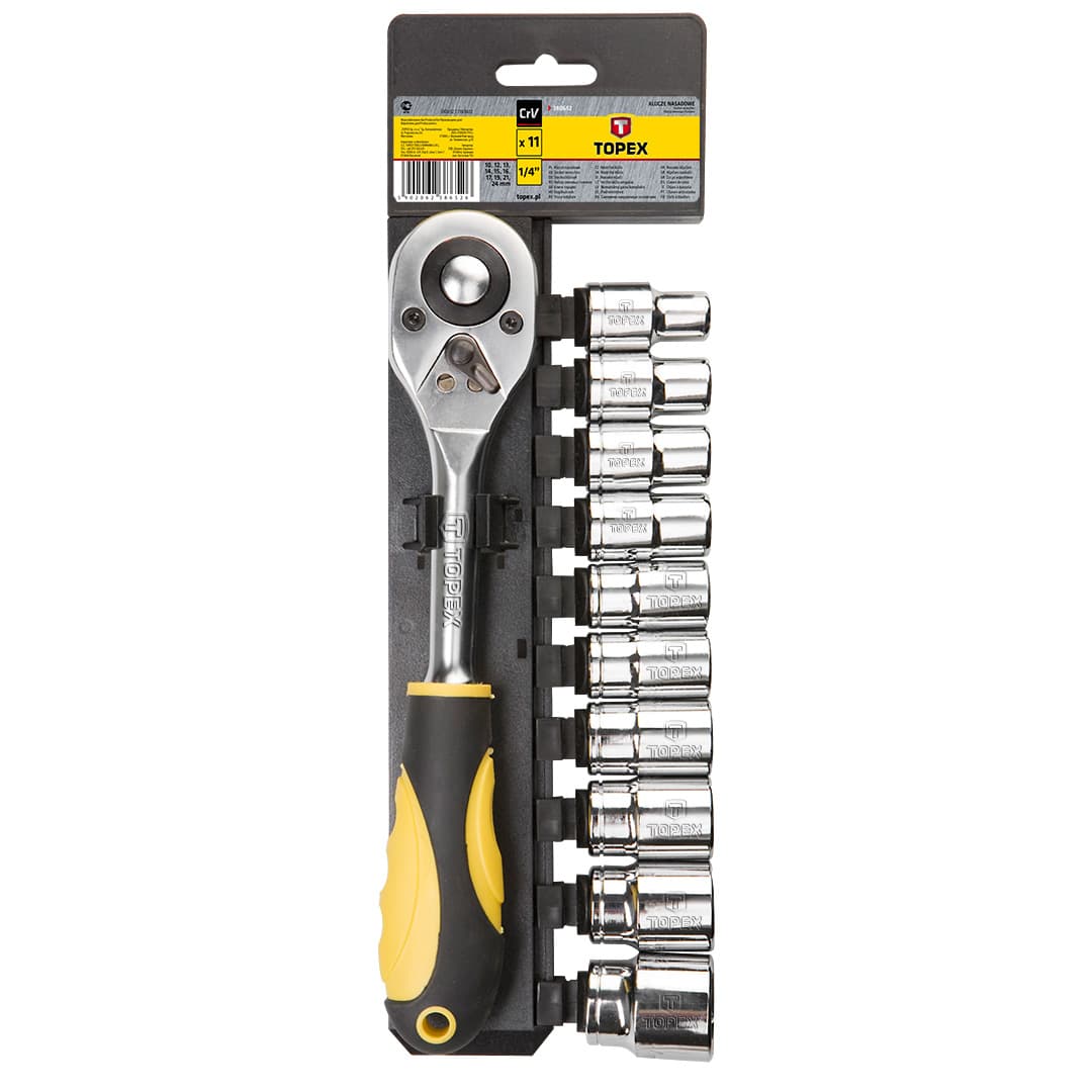 TOPEX nasadni ključi 1/2", set 11 kosov