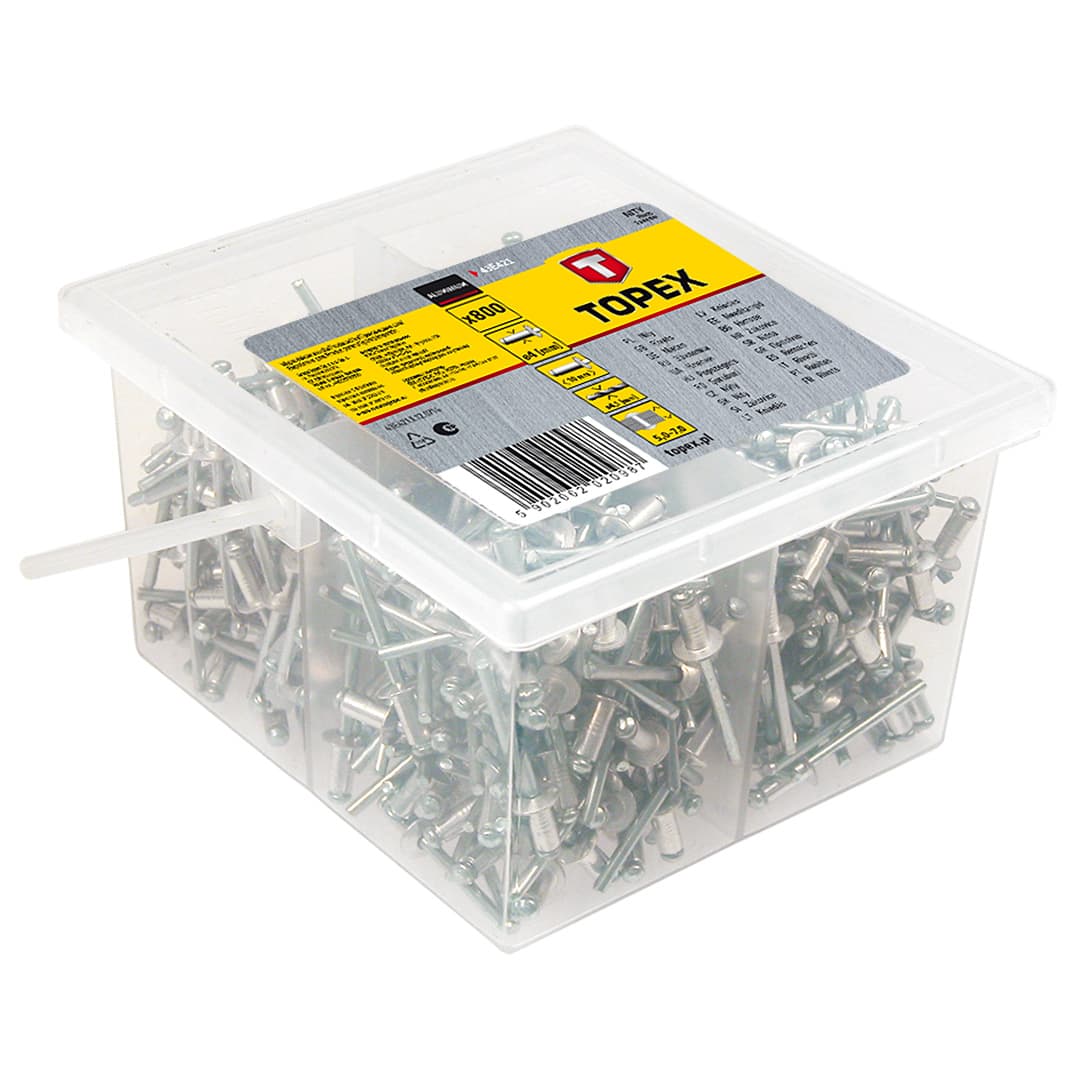 TOPEX Aluminijasti niteni zatiči, 4,0 x 10 mm, 800 kosov