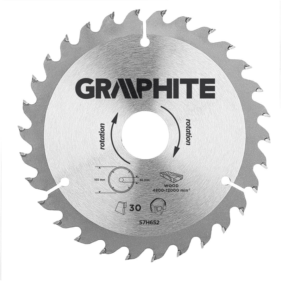 GRAPHITE Krožna žaga, VDI, 165 x 30 mm, 30 zob