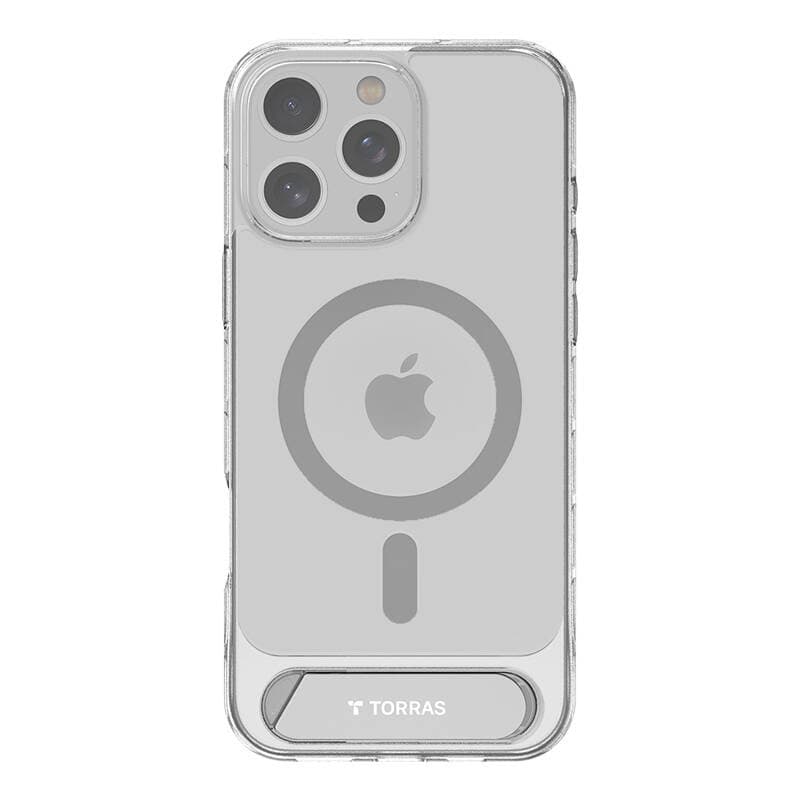 Ovitek Torras Pstand za iPhone 16 Pro, prozoren