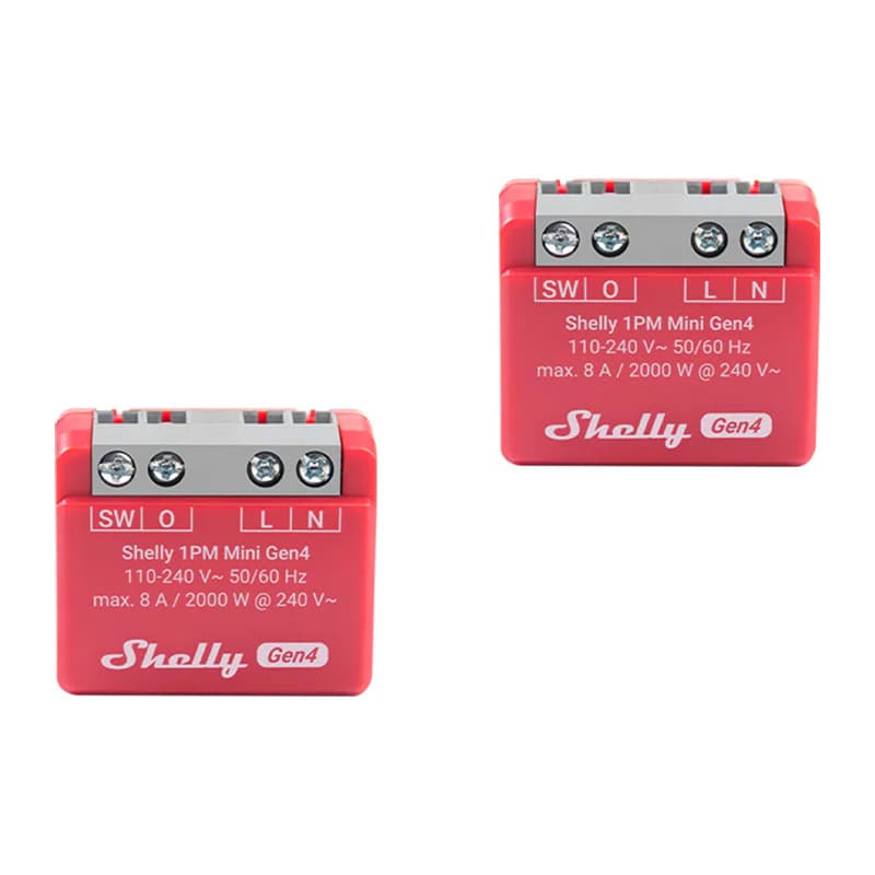 Set 2x Shelly 1PM Mini Gen4 Zigbee/Matter pametni kontroler z merjenjem