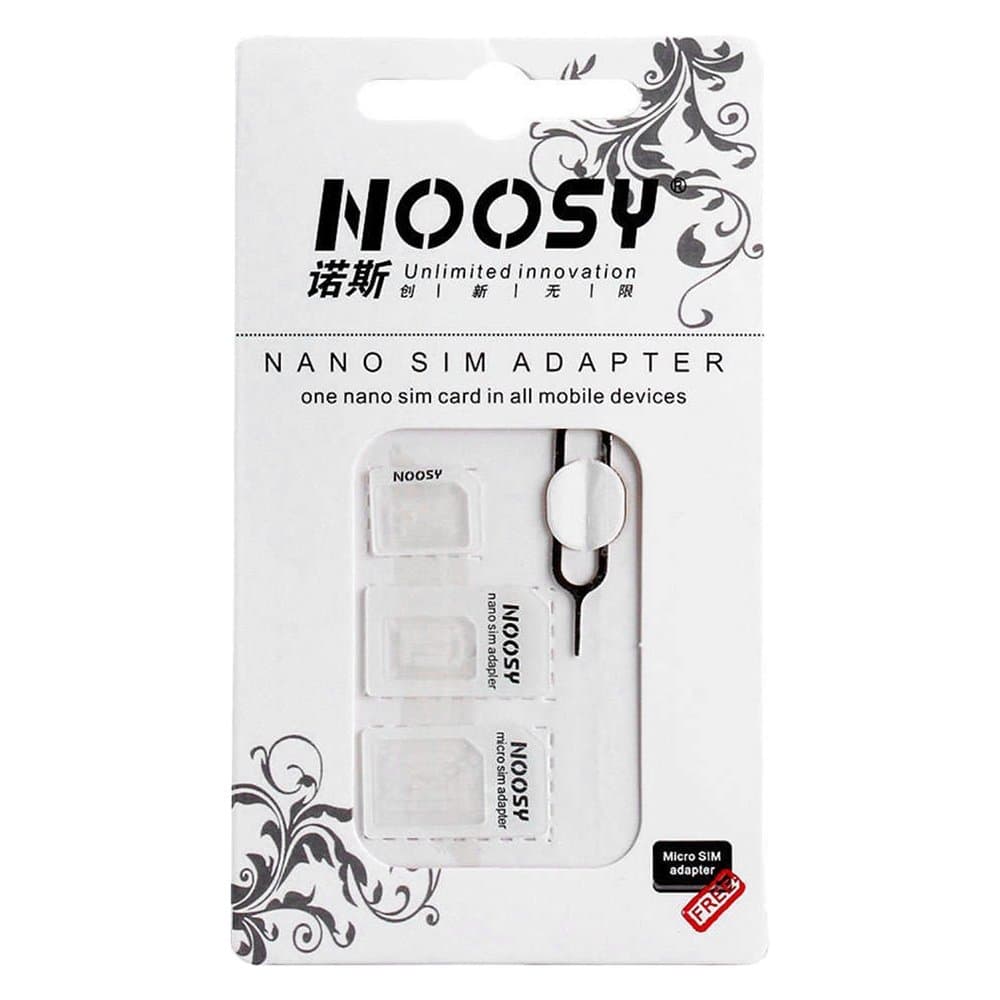 Noosa adapter set za SIM kartico + ključek – bel
