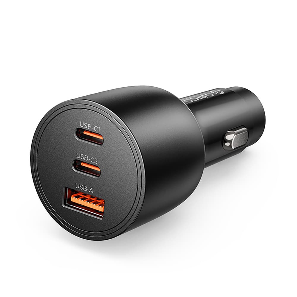 Orico PowerLink 165W avtomobilski polnilnik, USB-A + 2x USB-C - črn