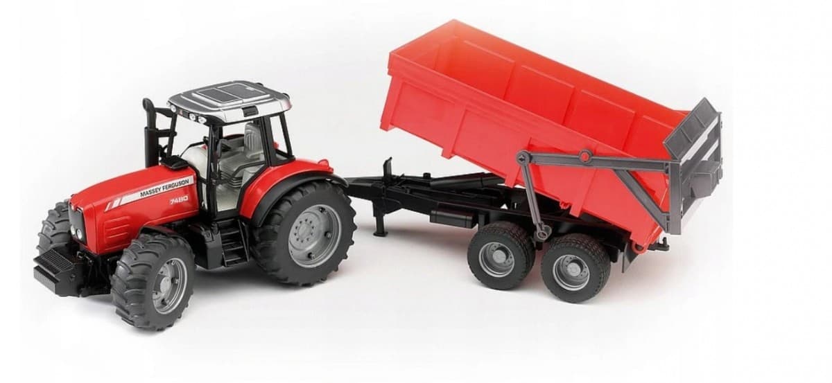 BRUDER Vozilo traktor Massey Ferguson s prikolico kiper