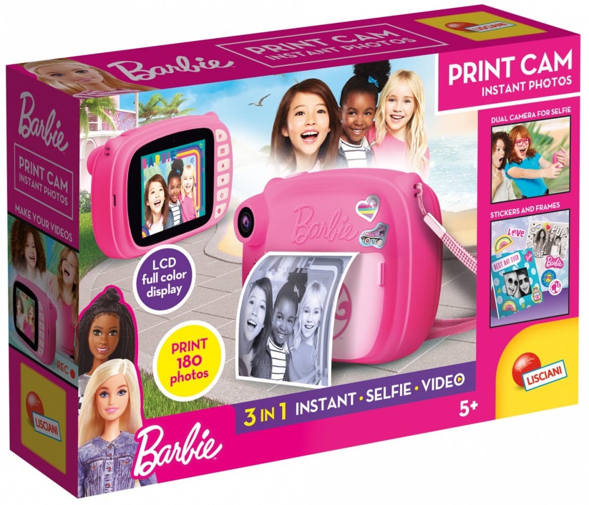 LISCIANI Otroški instant fotoaparat Barbie, tiskalnik