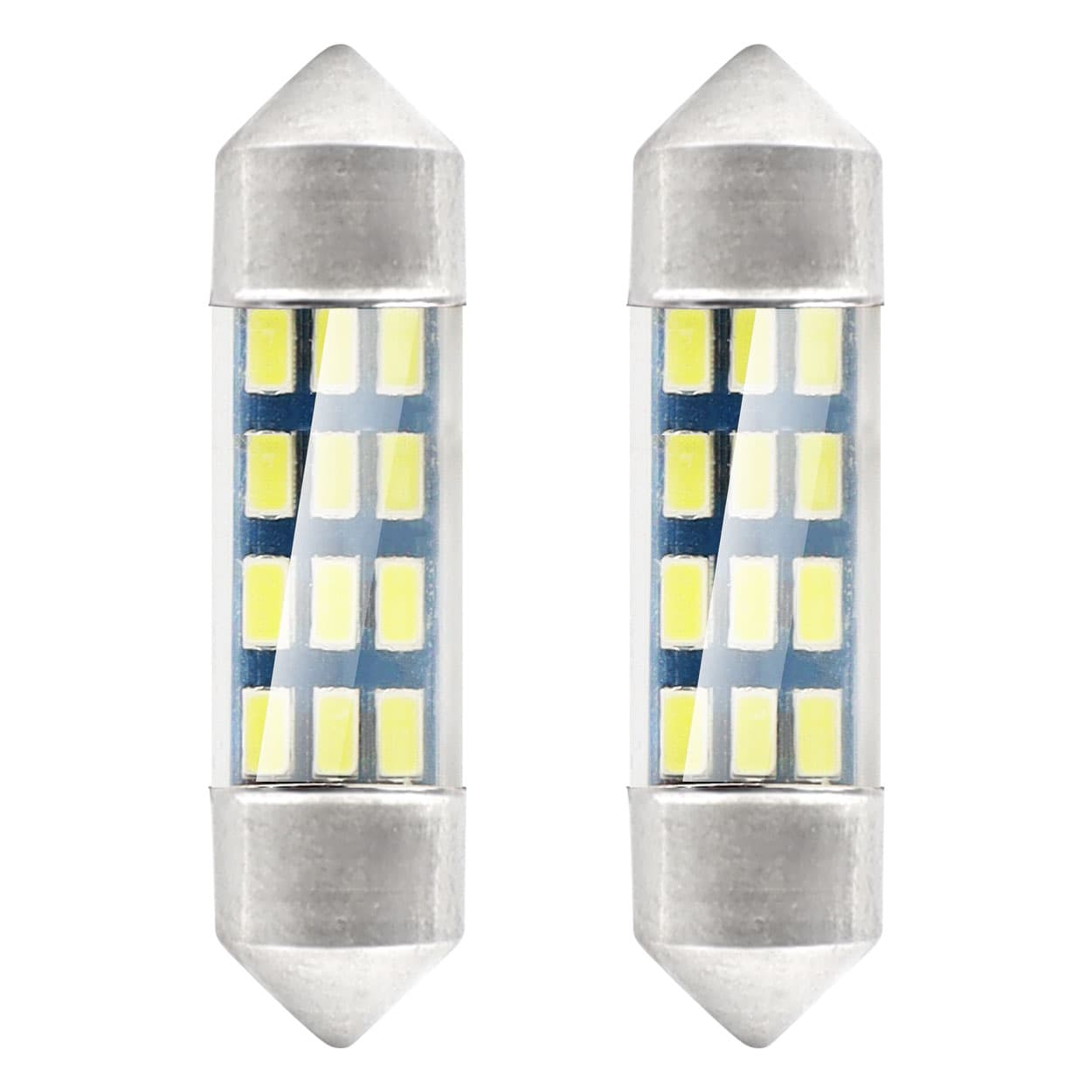Žarnice AMiO LED Festoon C5W 36mm bela, 12V (12x 3014 SMD)