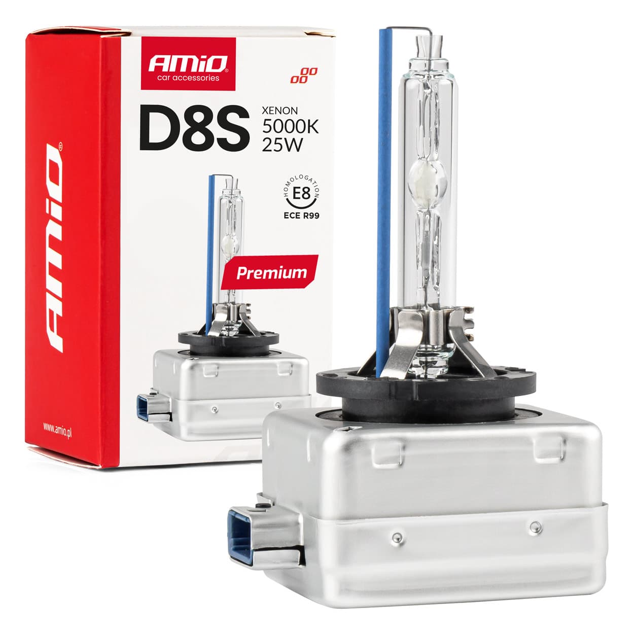 Avtomobilska ksenonska žarnica AMiO D8S 5000K Premium
