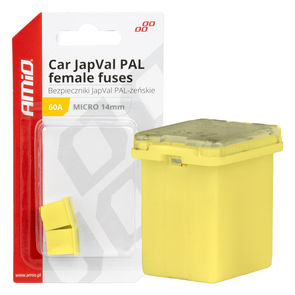 2x AMiO avtomobilska micro varovalka JAPVAL PAL ženska 60A
