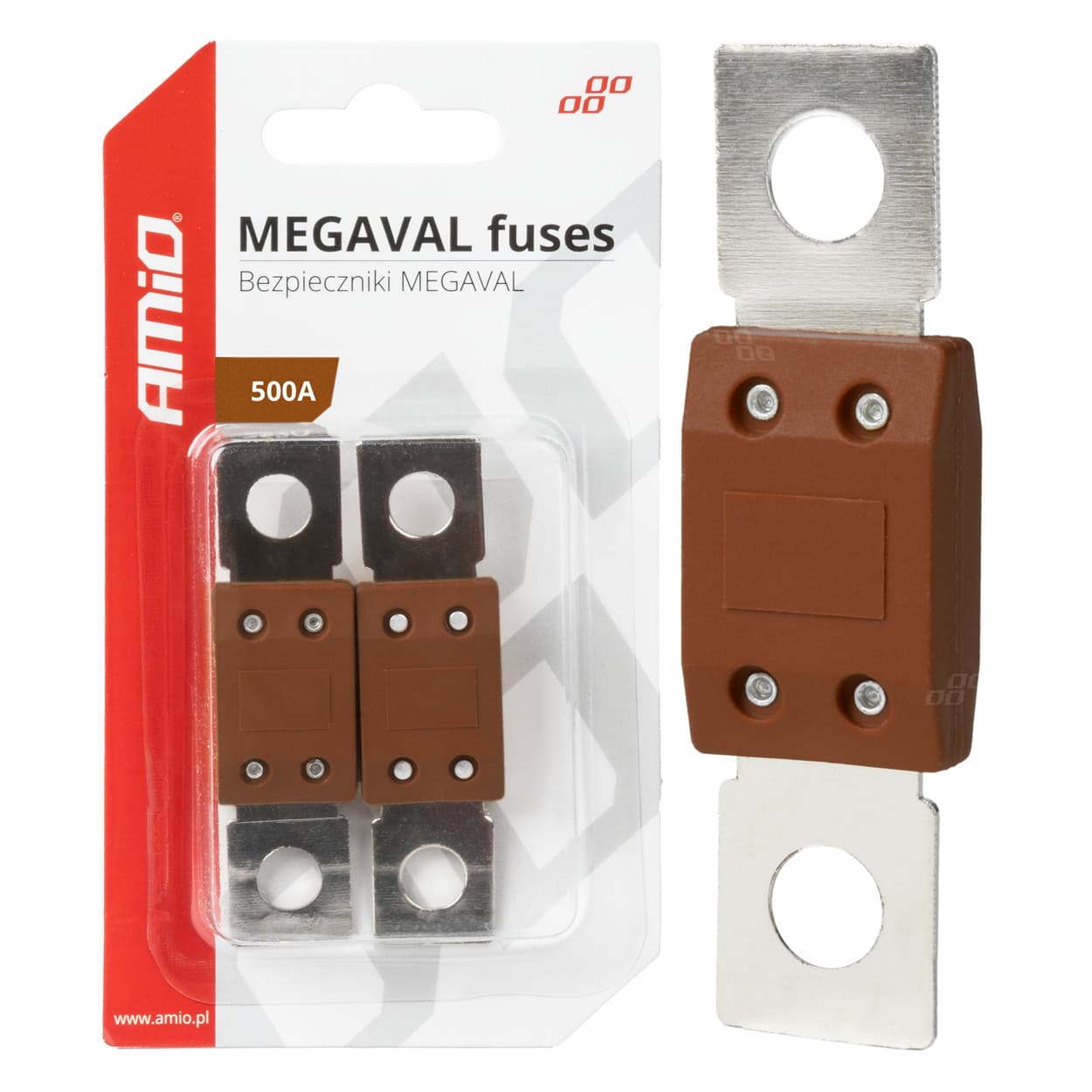 AMiO MEGAVAL MTA avtomobilski varovalki, 2 kosa, 500A