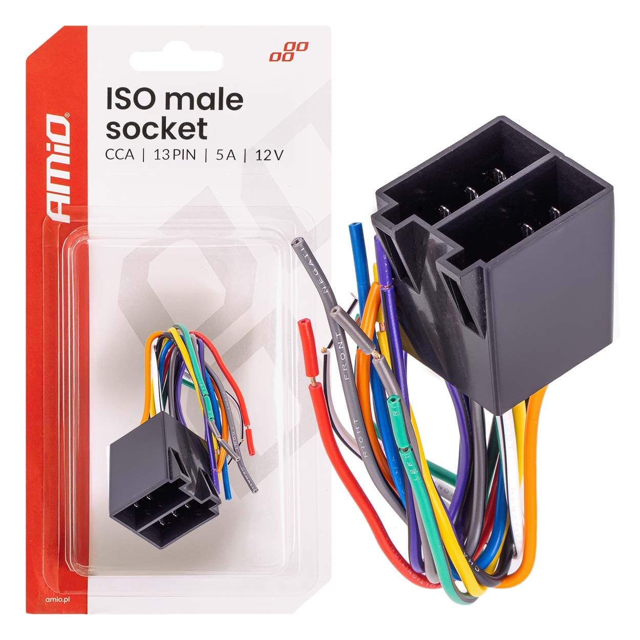 AMiO ISO priključek, moški, 13-pin, CCA, 5 A, 12 V