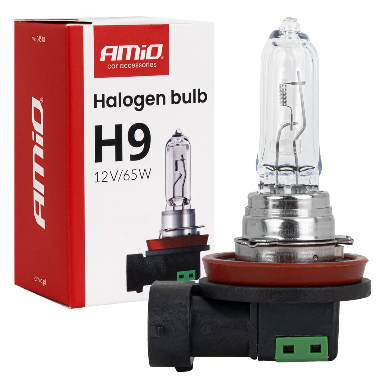 Halogenska žarnica AMiO H9, 12V, 65W, PGJ19-5
