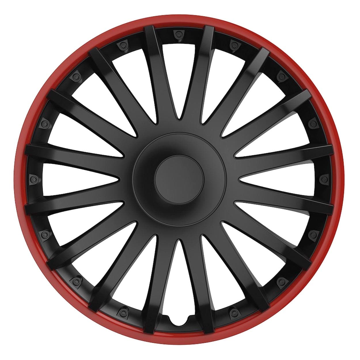 Pokrov platišča VER Aku CRYSTAL BLACK&RED 14" ČR