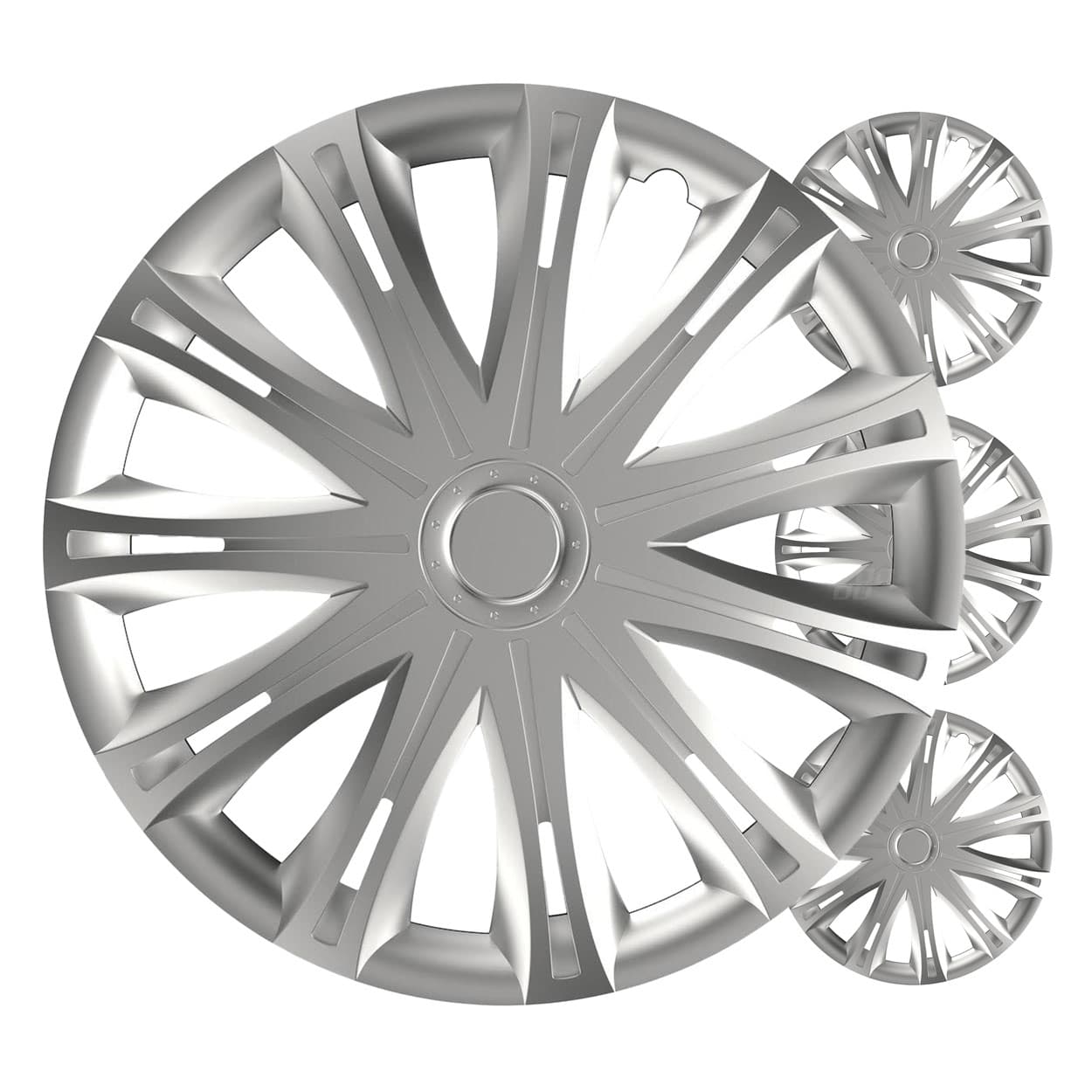 Komplet 4 srebrnih avtomobilskih pokrovov Spark 17"