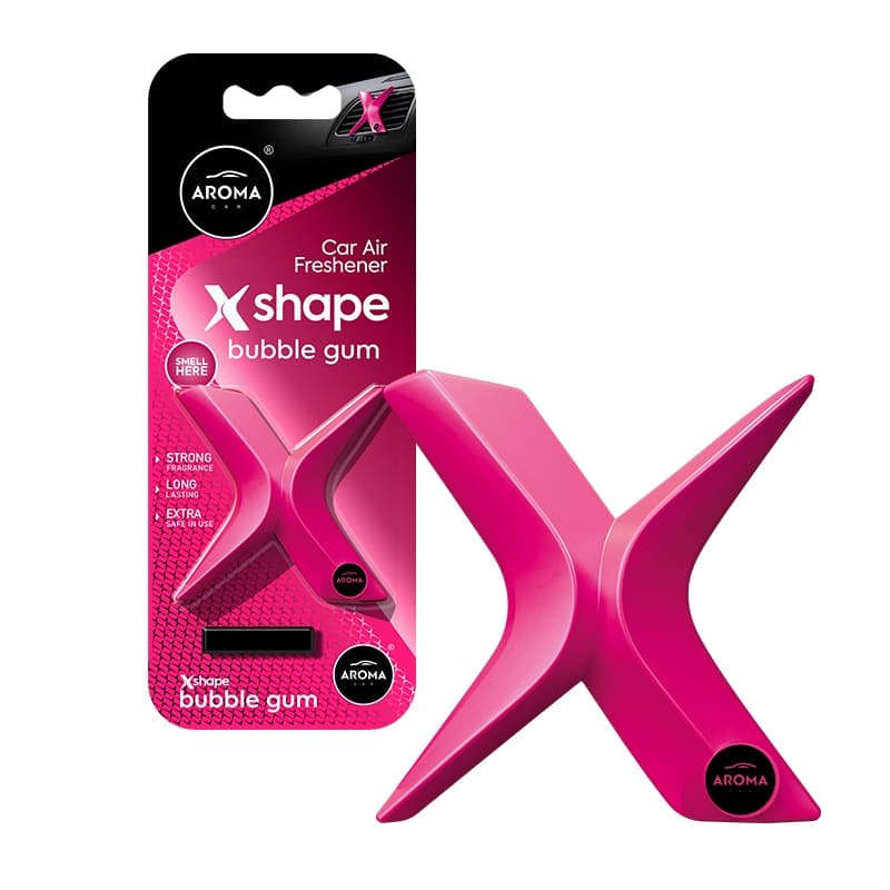 AROMA CAR Osvežilec zraka X Shape, bubble gum